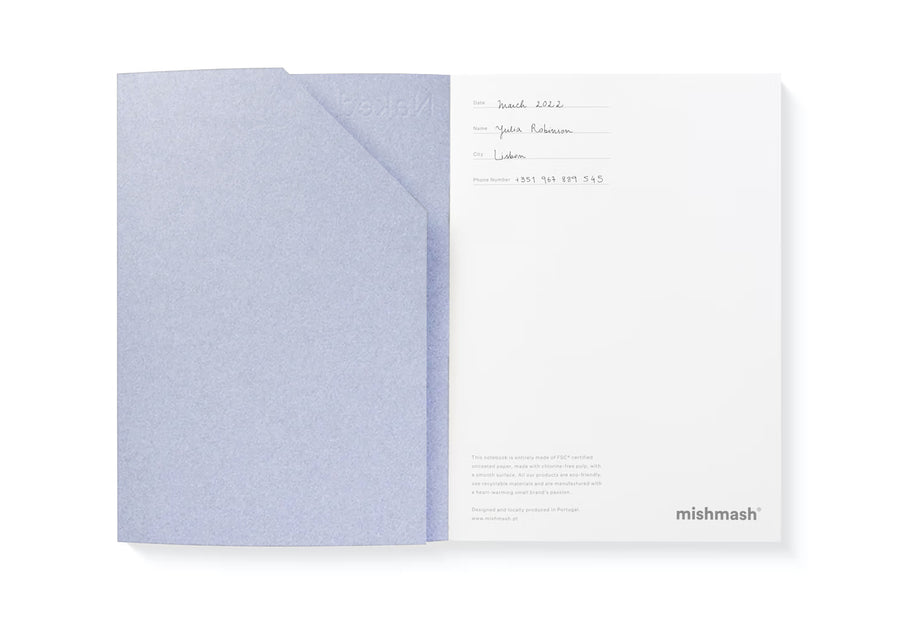 MISHMASH - Naked Notebook - A5 Very Peri - Dot Grid