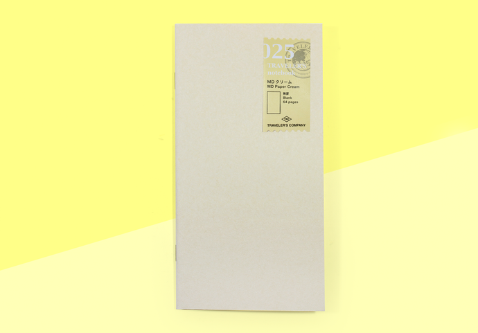 TRAVELER'S COMPANY – Traveler's Notebook Regular - 025 MD Paper Cream Notebook