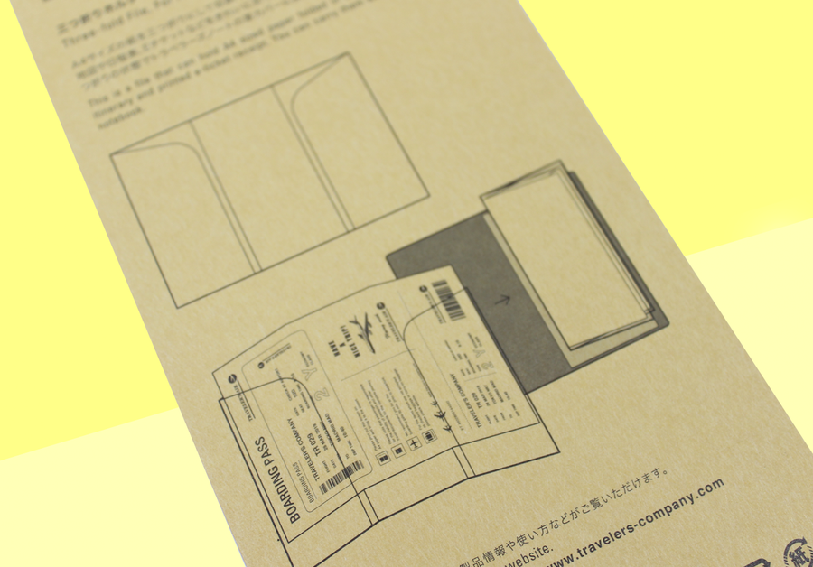TRAVELER'S COMPANY - Traveler's Notebook Regular - Refill 029 Three-fold File