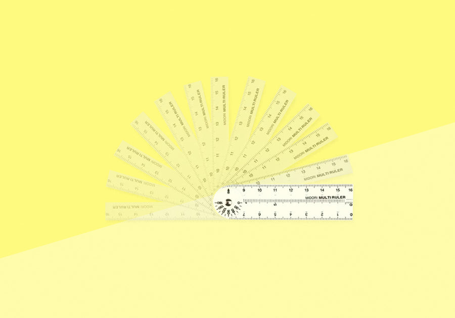 MIDORI - MD Briefpapier - Multiple Ruler blanco - 16cm