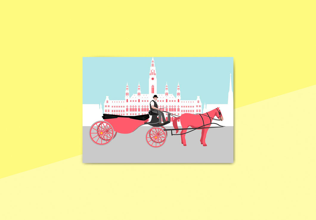 NOBIS DESIGN - Postkarte - Rathaus Fiaker