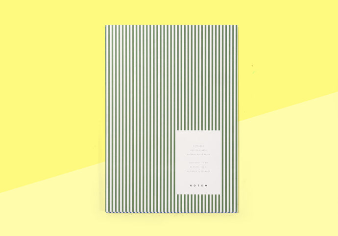 NOTEM - VITA Notizbuch Medium - Green Stripes