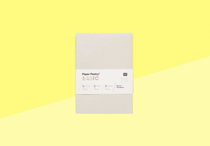 PAPER POETRY - Briefumschläge - C6 - Grau