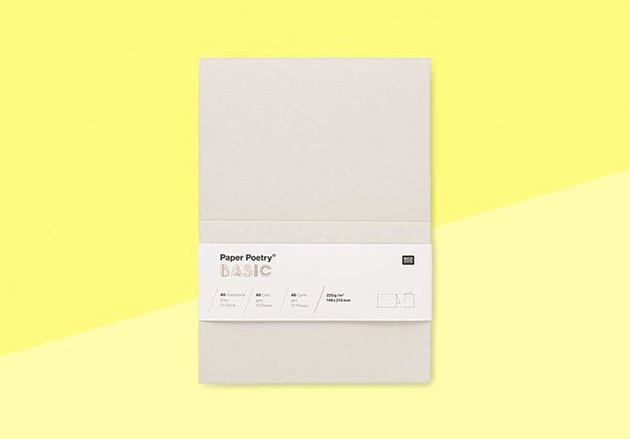 PAPER POETRY - Klappkarten A6 - Grau