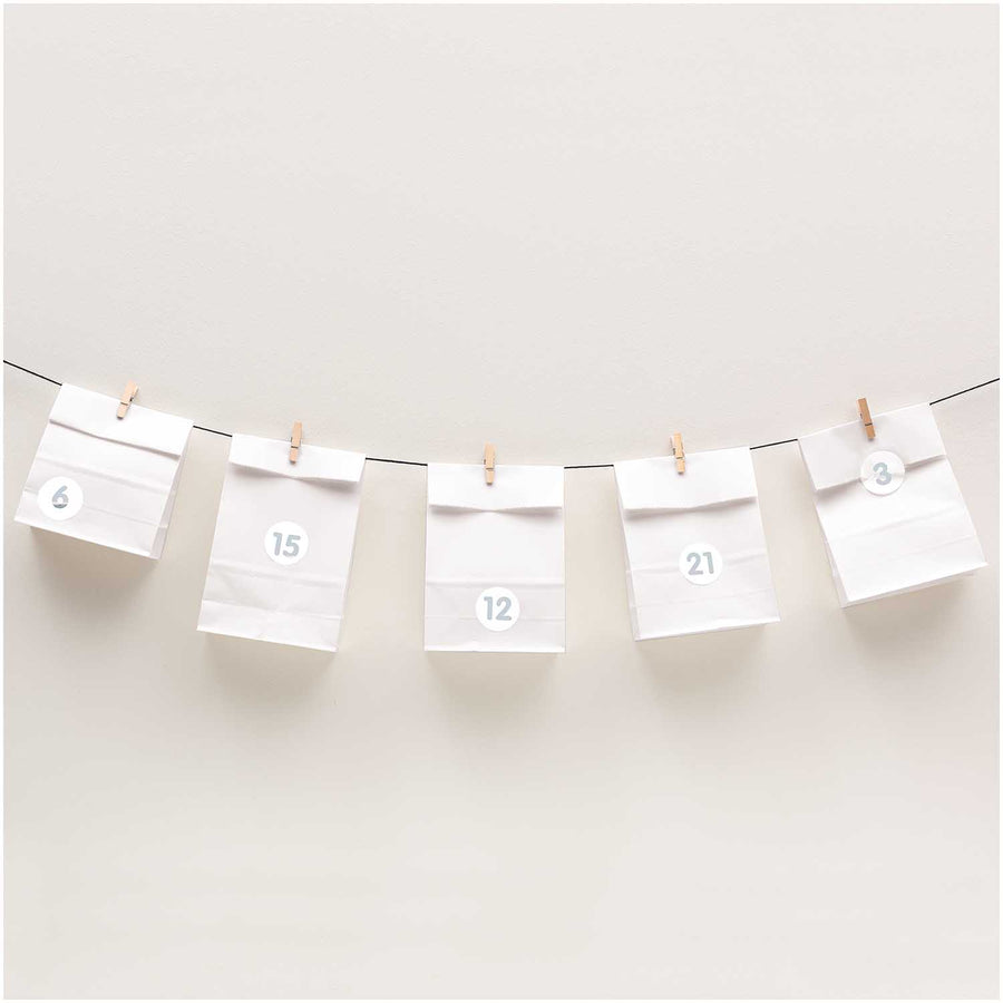 PAPER POETRY - Adventskalender Set - Weiß