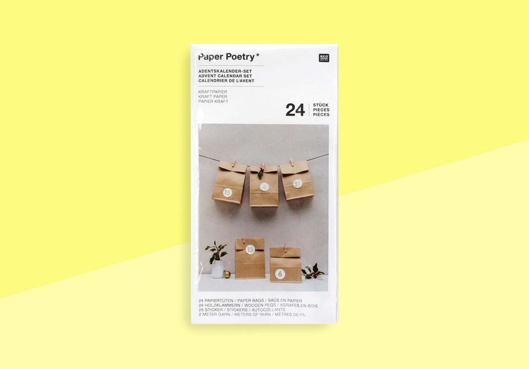 PAPER POETRY - Advent Calendar Set - Kraft