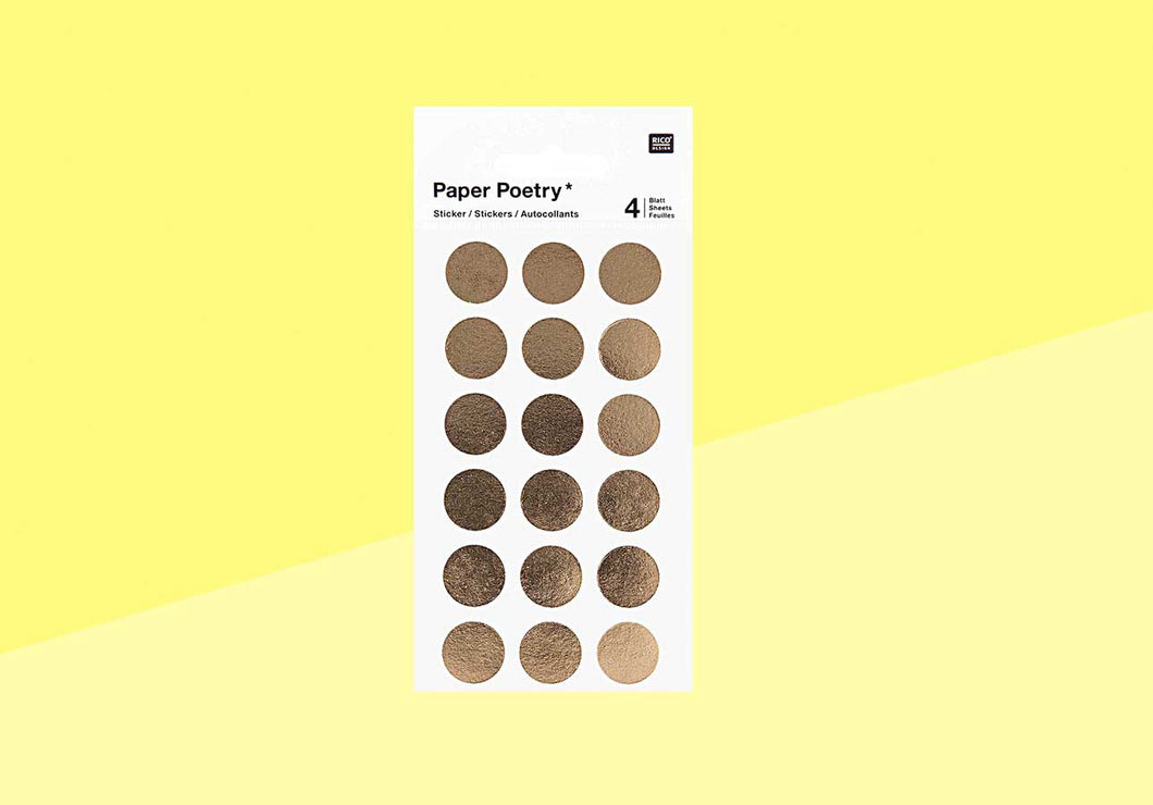 PAPER POETRY - Büroaufkleber - 15mm - Gold