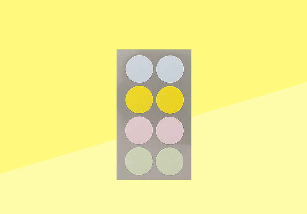 PAPER POETRY – Büroaufkleber – 25 mm – Pastellpunkte