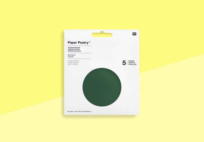 PAPER POETRY - Silk Paper - Dark green