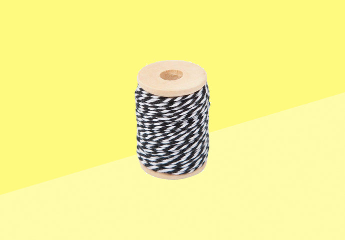 PAPER POETRY - Cotton Yarn 15m - Black/White