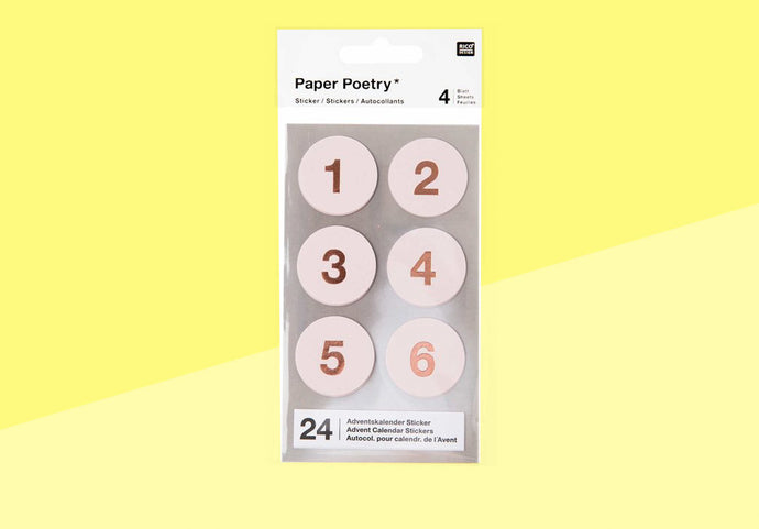 PAPER POETRY - Advent-Aufkleber - Rose