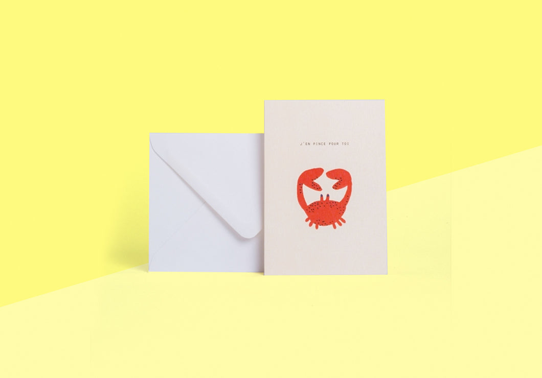 SEASON PAPER COLLECTION - Grußarte - J'en Pince pour toi