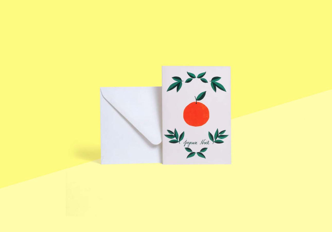 SEASON PAPER COLLECTION - Greeting Card - Joyeux Noel Orange