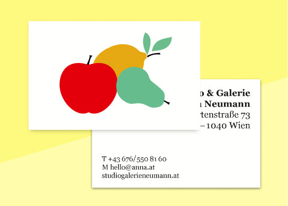SOUS-BOIS - business cards  – "fruits"