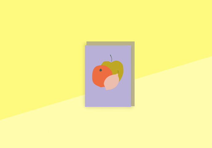 SOUS-BOIS - Greeting card - 3 Fruits - mini