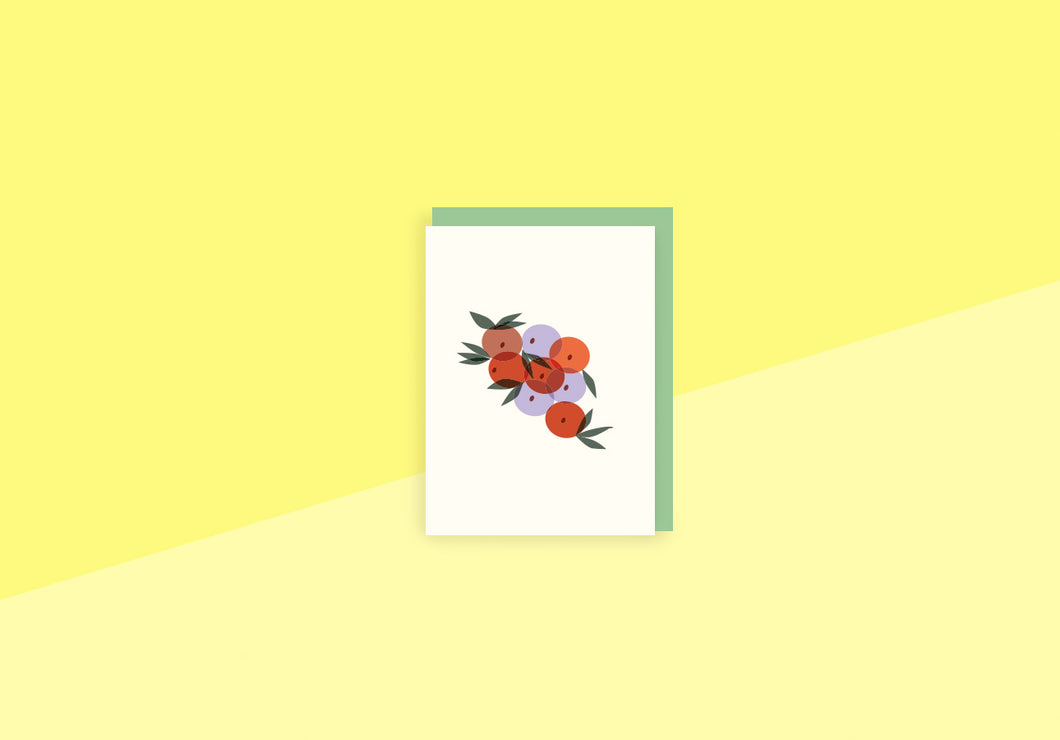 SOUS-BOIS - Greeting card - Baies - mini