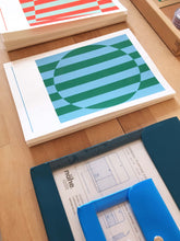 Load image into Gallery viewer, HANADURI - Hanji Book Stripe - A5 Plain - Water Green