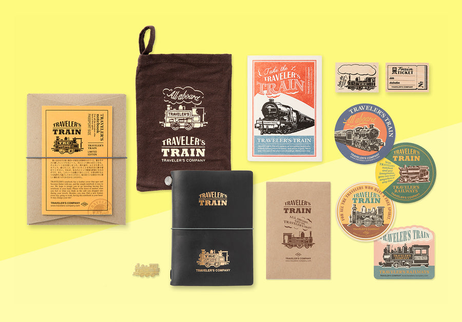 TRAVELER'S COMPANY - Traveler's Notebook Passport Size -  Limited Set Train