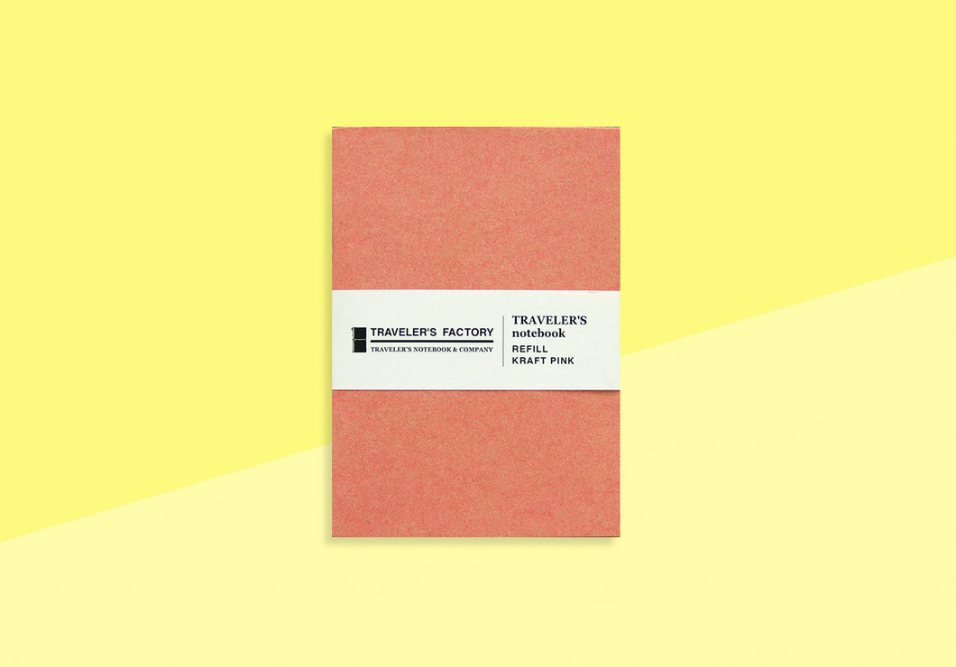 TRAVELER'S FACTORY - Passport size Refill - Kraft Pink