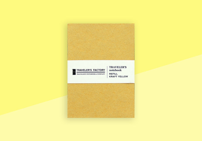 TRAVELER'S FACTORY - Passport size Refill - Kraft Yellow