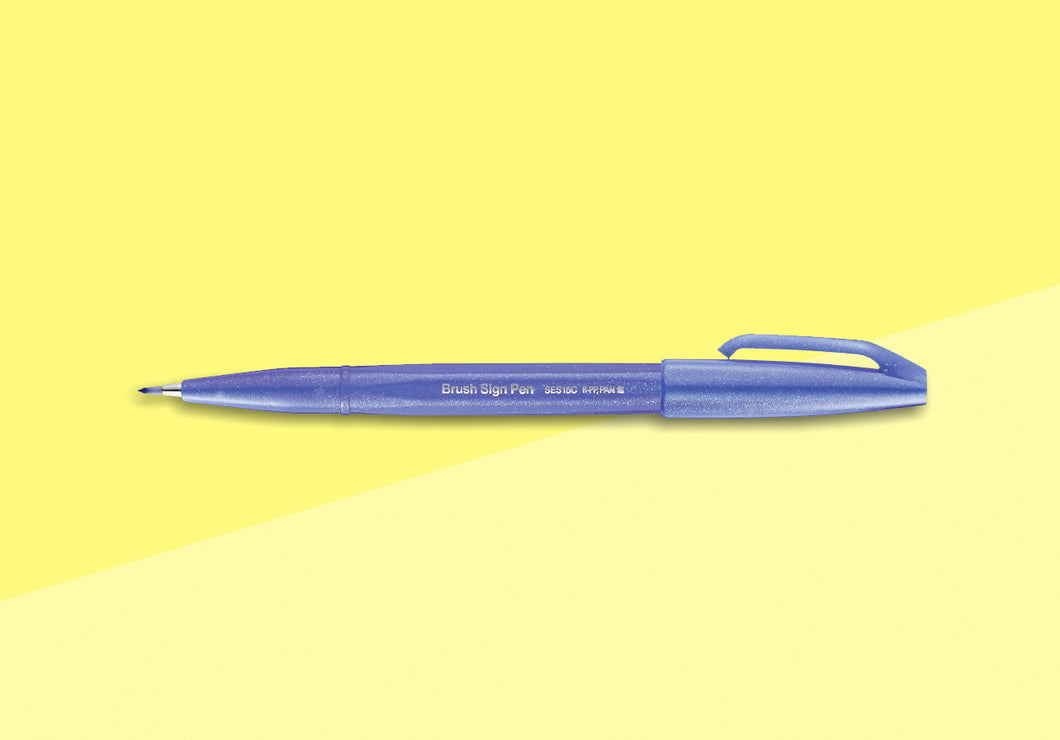 PENTEL - Touch Brush Sign Pen SES15 - Blue Violet