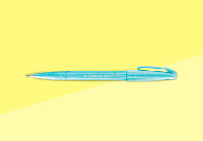 Pentel - Touch Brush Sign Pen SES15 - Pale Blue