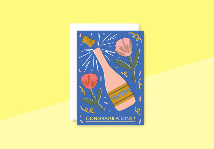 WRAP - Grußkarte - Champagne
