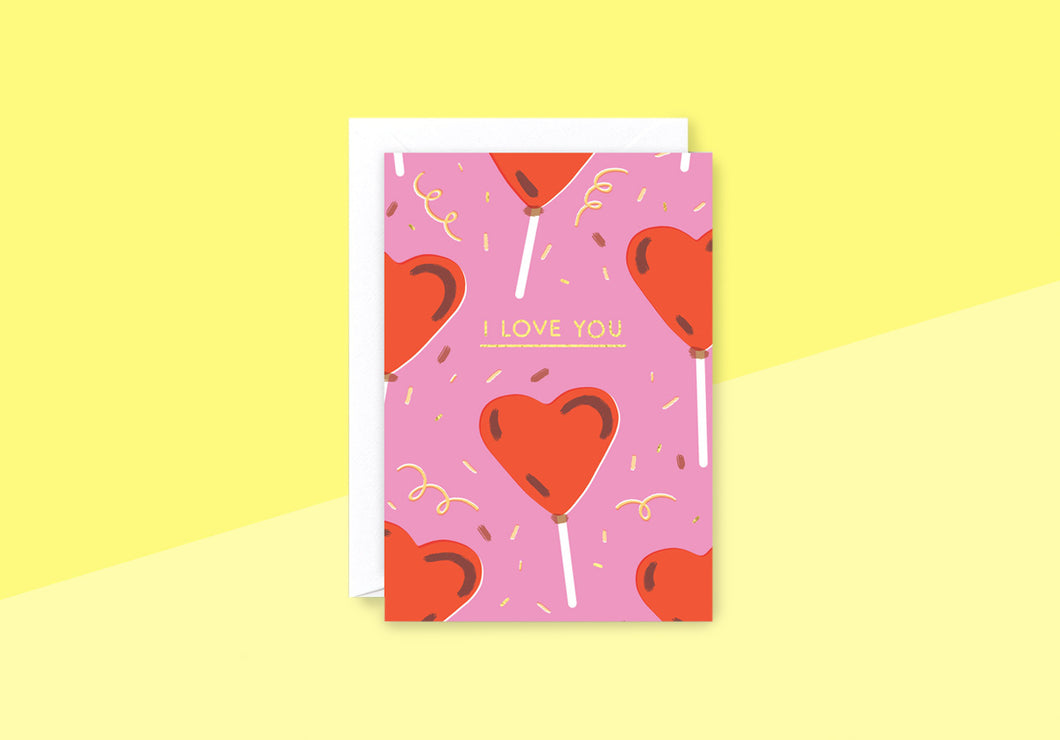 WRAP - Grußkarte - Love Pop