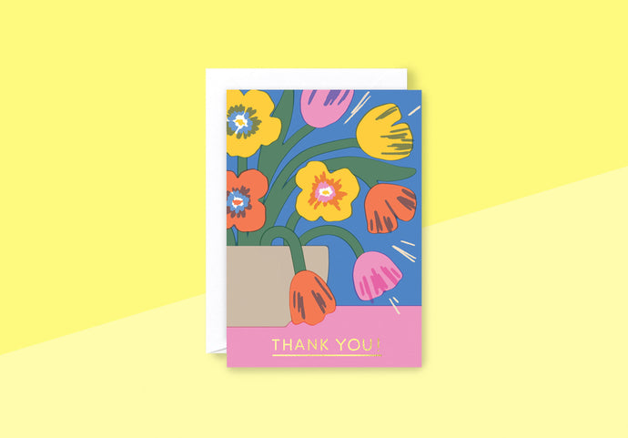 WRAP - Grußkarte - Thank You Tulpen