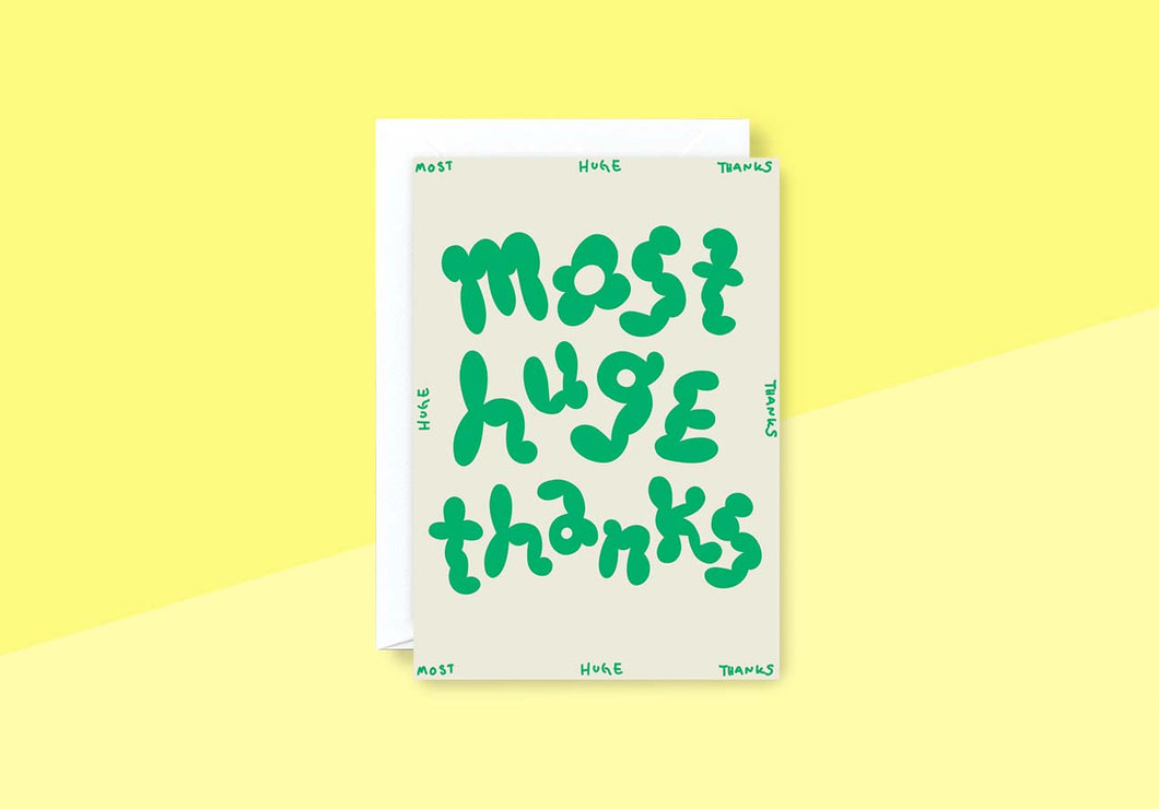 Wrap - Greeting card - Most Huge Thanks