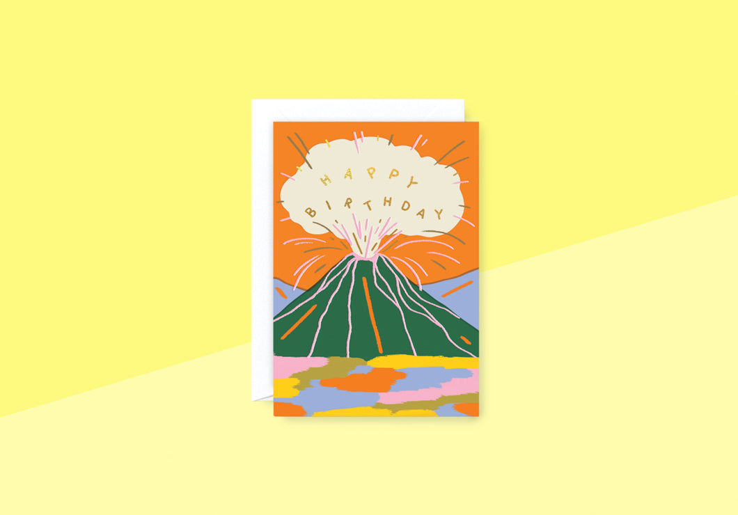 WRAP - Greeting card - Birthday Volcano