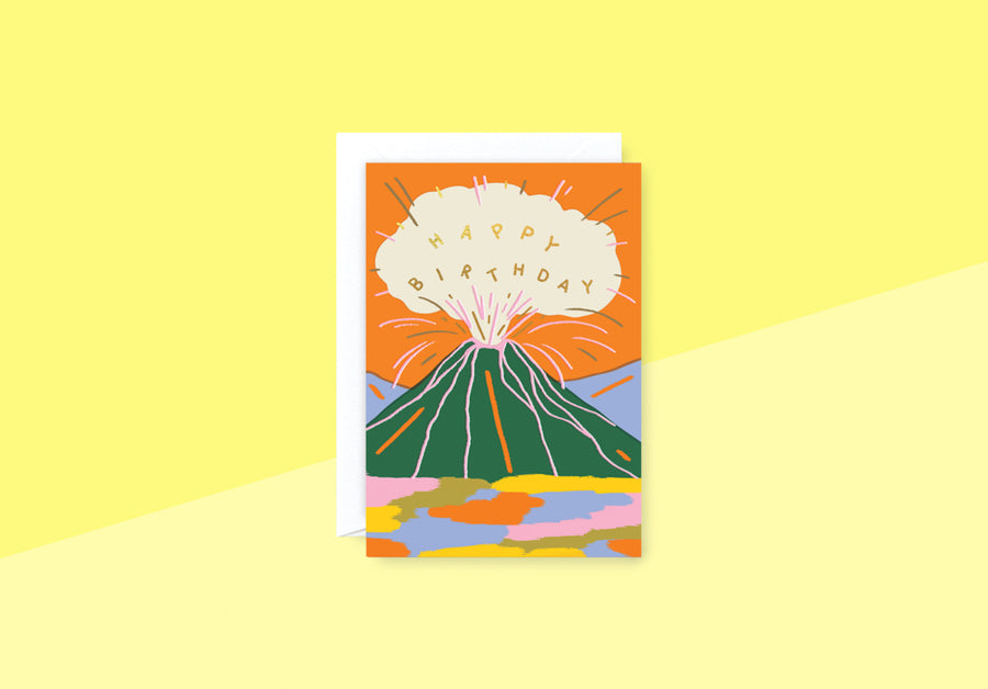 WRAP - Greeting card - Birthday Volcano