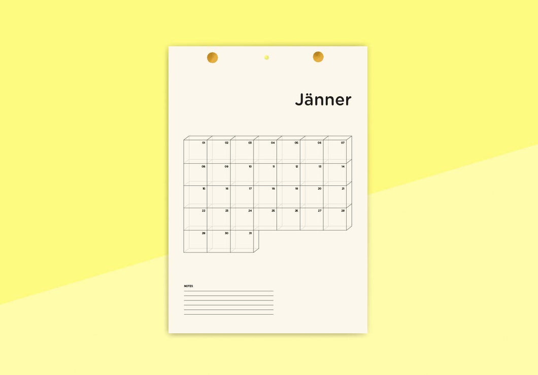 SOUS-BOIS - birthday calendar - A4