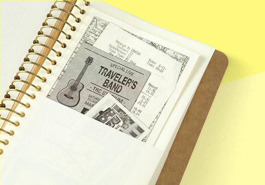 TRAVELER'S COMPANY - Spiral Ring Notebook - A6 Slim Paper Pocket